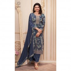                                                                                                                         A Digital Printed With Embroidered Festive Wear Suits