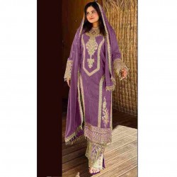                                                                                                                    A Party Wear Pakistani Palazzo Salwar Kameez With  Work Dupatta