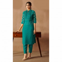                                                                                                                             A Office Wear Vetican Fabric Kurti With Pant