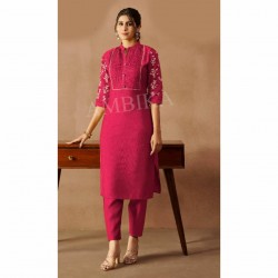                                                                                                                                A Office Wear Vetican Fabric Kurti With Pant