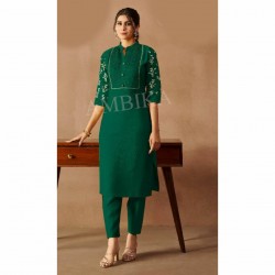                                                                                                                       A Office Wear Vetican Fabric Kurti With Pant