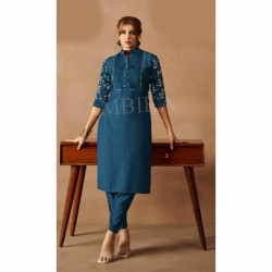                                                                                                                               A Office Wear Vetican Fabric Kurti With Pant