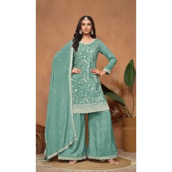 DESIGNER OCCASION WEAR LONG PALAZZO SALWAR KAMEEZ