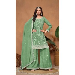 DESIGNER OCCASION WEAR LONG PALAZZO SALWAR KAMEEZ