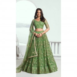 Designer Lehenga With Thread Work & Sequence work With Embroidery