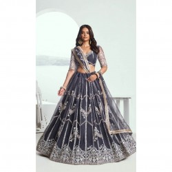 Designer Lehenga With Thread Work & Sequence work With Embroidery